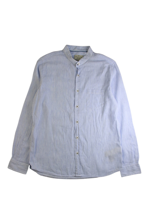 A Blue Long Sleeve Shirts from Massimo Dutti in size 11Y for boy. (Front View)