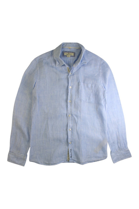 A Blue Long Sleeve Shirts from Massimo Dutti in size 11Y for boy. (Front View)