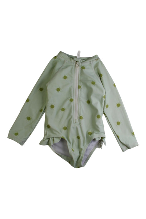 A Green Swimsuits from Rylee + Cru in size 18-24M for girl. (Front View)