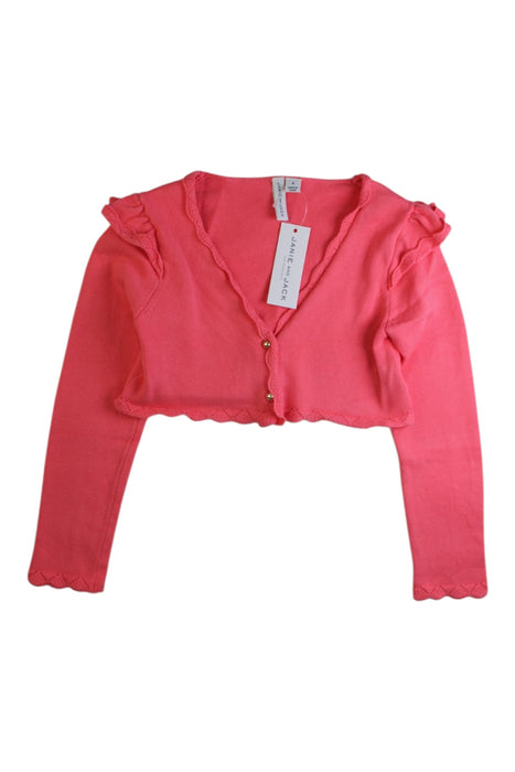 A Pink Long Sleeve Tops from Janie & Jack in size 6T for girl. (Front View)