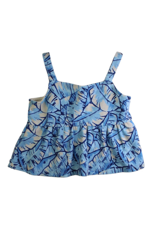 A Blue Sleeveless Tops from Janie & Jack in size 5T for girl. (Front View)