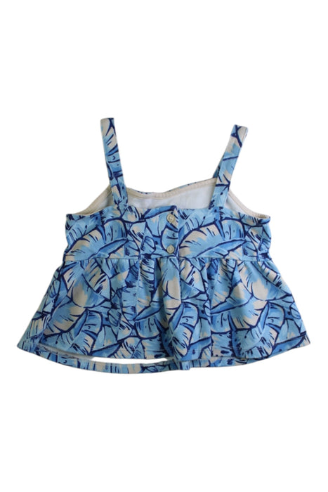A Blue Sleeveless Tops from Janie & Jack in size 5T for girl. (Back View)
