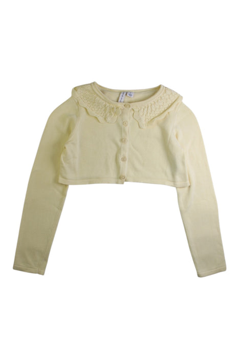A Yellow Cardigans from Janie & Jack in size 6T for girl. (Front View)