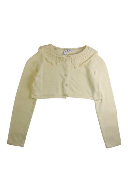A Yellow Cardigans from Janie & Jack in size 6T for girl. (Front View)