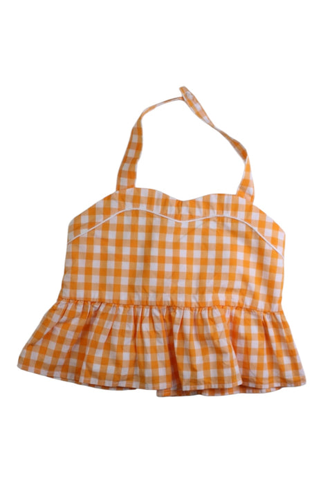 A Orange Sleeveless Tops from Janie & Jack in size 6T for girl. (Front View)