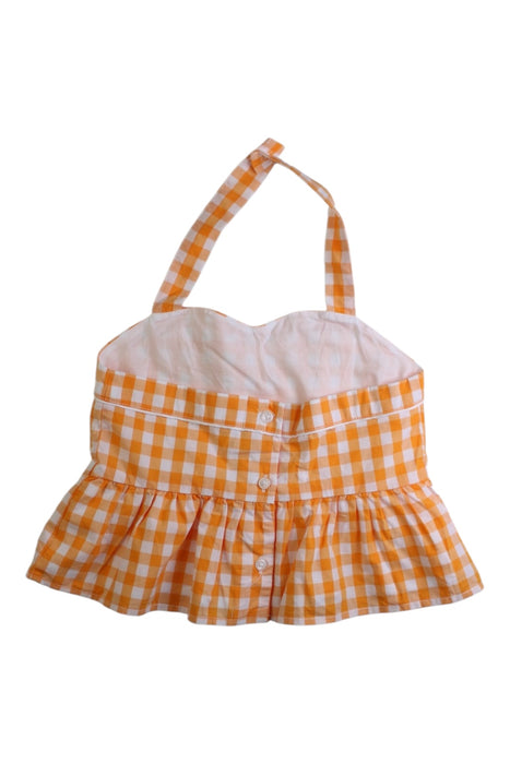 A Orange Sleeveless Tops from Janie & Jack in size 6T for girl. (Back View)