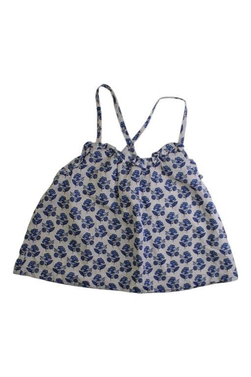 A White Sleeveless Tops from Janie & Jack in size 6T for girl. (Front View)