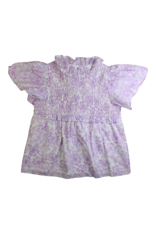 A Purple Short Sleeve Tops from Janie & Jack in size 6T for girl. (Front View)
