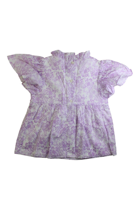 A Purple Short Sleeve Tops from Janie & Jack in size 6T for girl. (Back View)