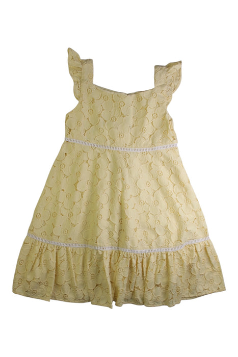A Yellow Sleeveless Dresses from Janie & Jack in size 6T for girl. (Front View)