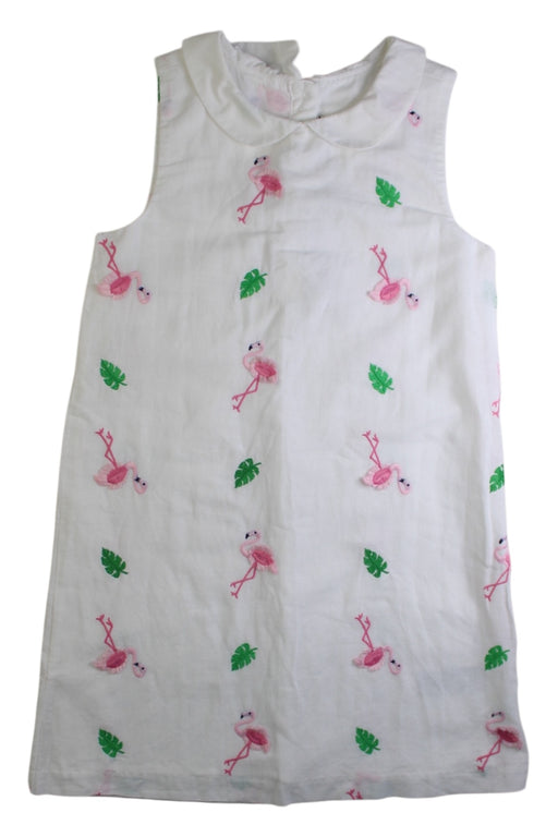 A White Sleeveless Dresses from Janie & Jack in size 7Y for girl. (Front View)