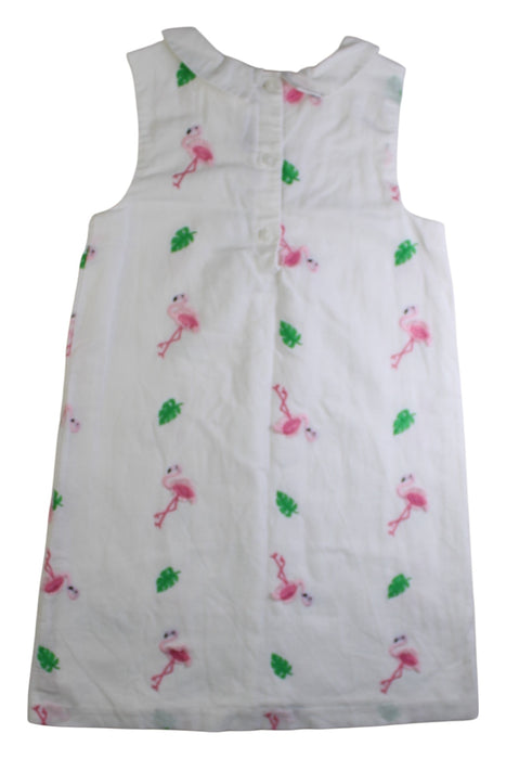 A White Sleeveless Dresses from Janie & Jack in size 7Y for girl. (Back View)