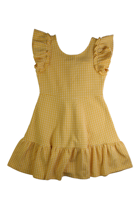 A Yellow Sleeveless Tops from Janie & Jack in size 7Y for girl. (Front View)