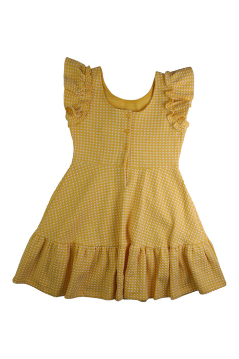A Yellow Sleeveless Tops from Janie & Jack in size 7Y for girl. (Back View)