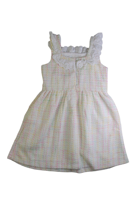 A White Sleeveless Dresses from Janie & Jack in size 6T for girl. (Back View)