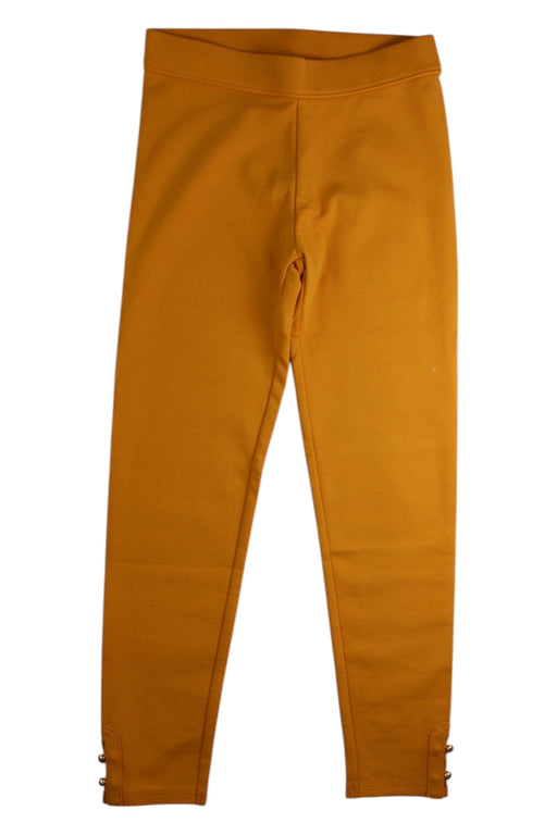 A Orange Leggings from Janie & Jack in size 7Y for girl. (Front View)