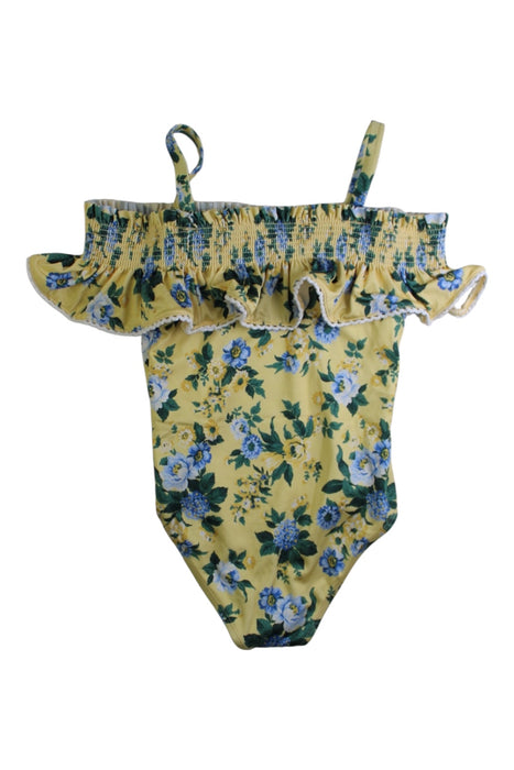 A Yellow Swimsuits from Janie & Jack in size 6T for girl. (Back View)