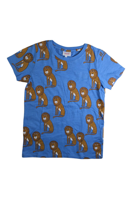 A Blue Short Sleeve T Shirts from Seed in size 8Y for boy. (Front View)