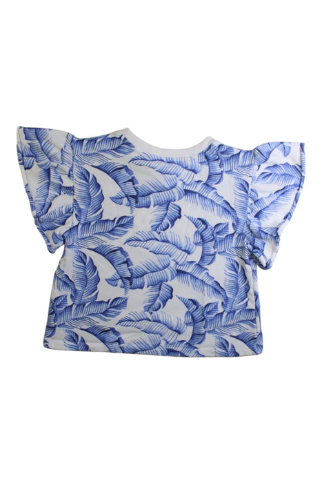 A Blue Sleeveless Tops from Janie & Jack in size 7Y for girl. (Back View)