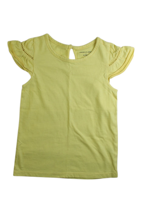 A Yellow Sleeveless Tops from Janie & Jack in size 5T for girl. (Front View)