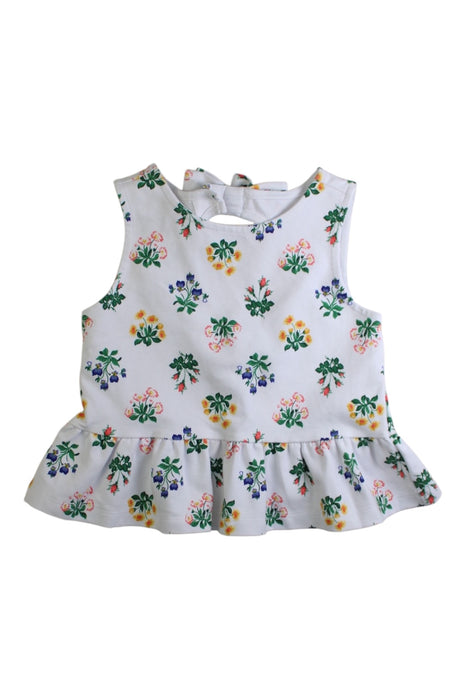 A White Sleeveless Tops from Janie & Jack in size 7Y for girl. (Front View)