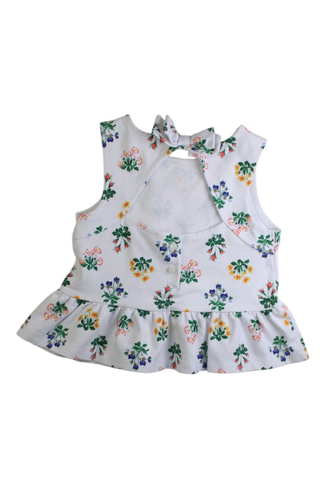 A White Sleeveless Tops from Janie & Jack in size 7Y for girl. (Back View)