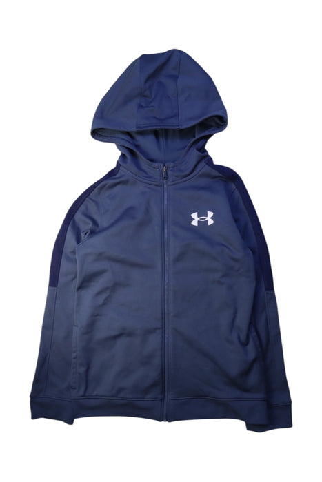 A Navy Hooded Sweatshirts from Under Armour in size 10Y for boy. (Front View)
