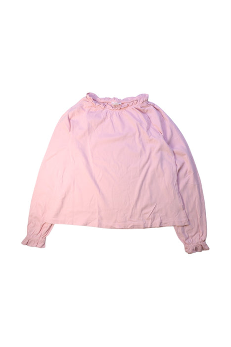 A Pink Long Sleeve Tops from Crewcuts in size 8Y for girl. (Front View)