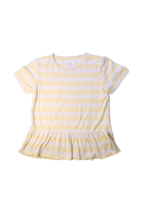 A Yellow Short Sleeve Tops from Konges Sløjd in size 7Y for girl. (Front View)