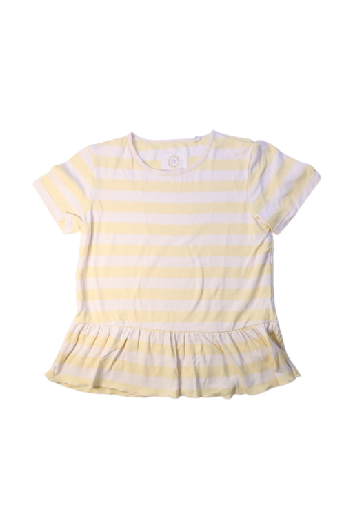 A Yellow Short Sleeve Tops from Konges Sløjd in size 7Y for girl. (Front View)