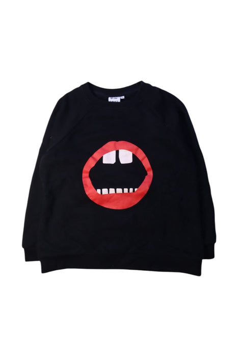 A Black Crewneck Sweatshirts from Beau Loves in size 6T for girl. (Front View)