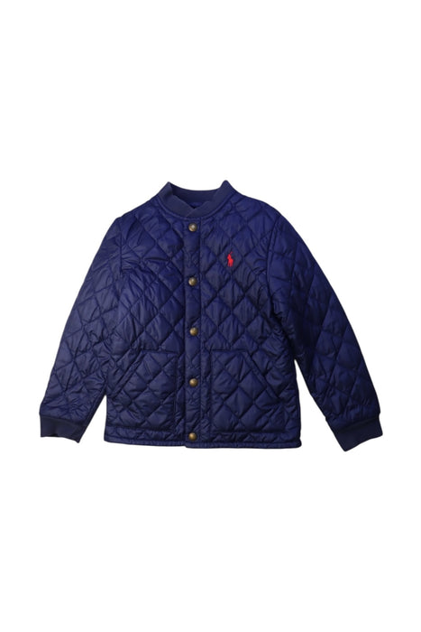 A Navy Puffer/Quilted Jackets from Polo Ralph Lauren in size 6T for boy. (Front View)