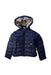 A Navy Puffer/Quilted Jackets from Aigle in size 8Y for neutral. (Front View)