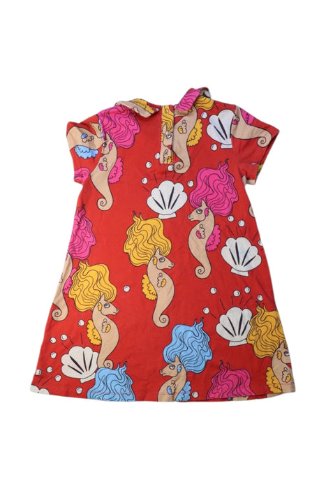 A Red Short Sleeve Dresses from Mini Rodini in size 2T for girl. (Back View)