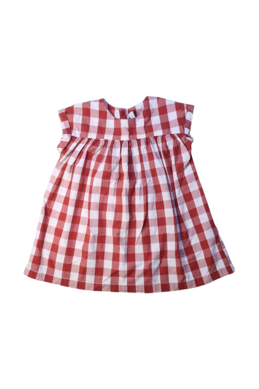 A Red Short Sleeve Dresses from Petit Bateau in size 2T for girl. (Front View)