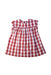 A Red Short Sleeve Dresses from Petit Bateau in size 2T for girl. (Front View)