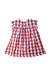 A Red Short Sleeve Dresses from Petit Bateau in size 2T for girl. (Back View)