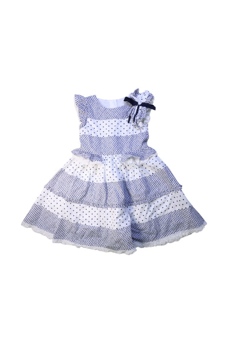 A Blue Short Sleeve Dresses from Nicholas & Bears in size 2T for girl. (Front View)