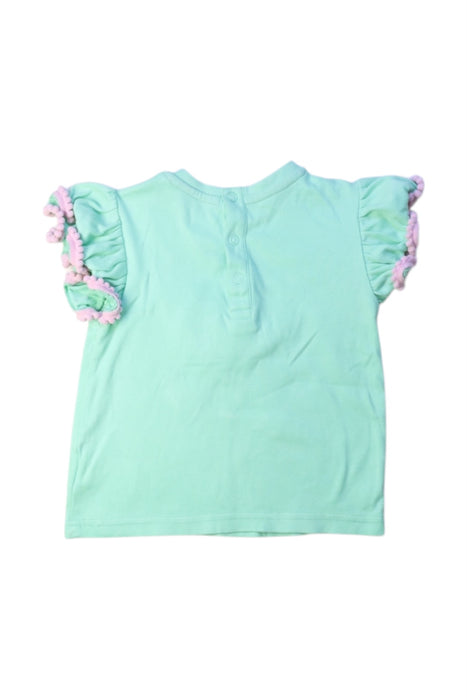 A Teal Short Sleeve Tops from Jojo Maman Bébé in size 18-24M for girl. (Back View)