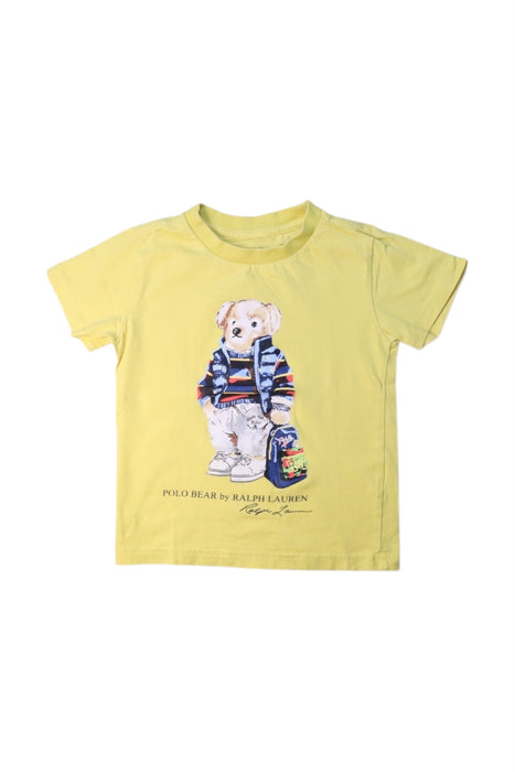 A Yellow Short Sleeve T Shirts from Polo Ralph Lauren in size 2T for girl. (Front View)