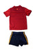 A Red Shorts Sets from Adidas in size 2T for boy. (Back View)