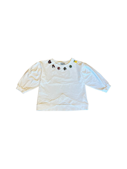 A White Crewneck Sweatshirts from Monnalisa in size 8Y for girl. (Front View)