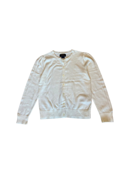 A White Cardigans from Polo Ralph Lauren in size 6T for girl. (Front View)