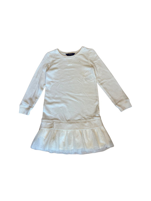 A White Long Sleeve Dresses from Polo Ralph Lauren in size 6T for girl. (Front View)