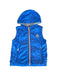 A Blue Outerwear Vests from Moncler in size 8Y for boy. (Front View)