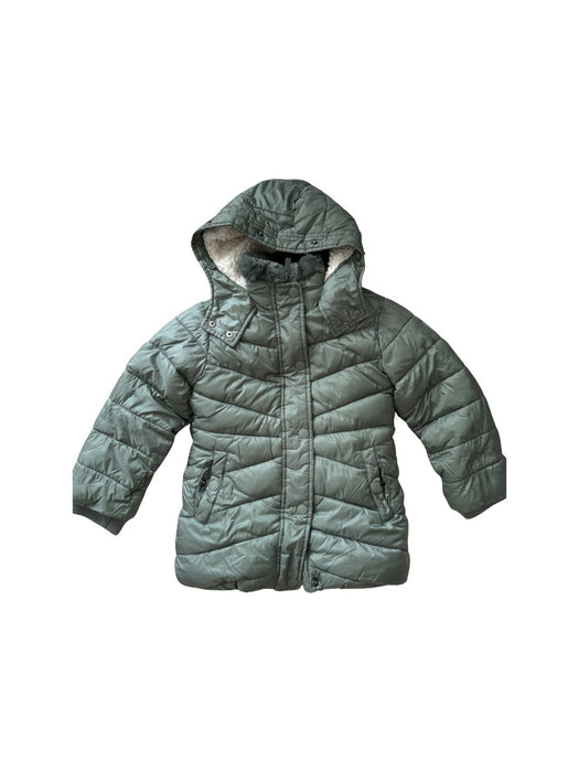 A Green Puffer/Quilted Coats & Outerwear from Abercrombie & Fitch in size 5T for neutral. (Front View)