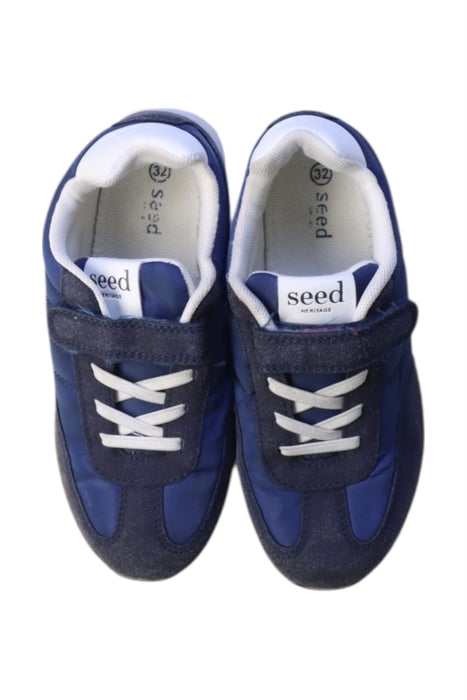 A Blue Sneakers from Seed in size 7Y for neutral. (Back View)