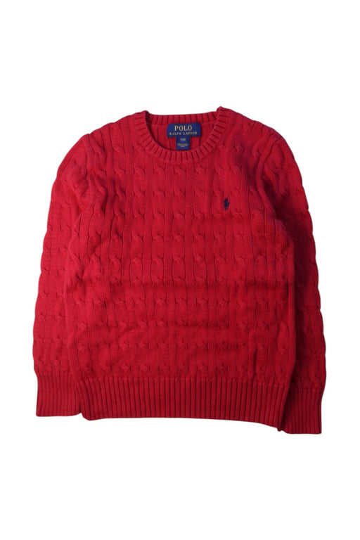A Red Knit Sweaters from Polo Ralph Lauren in size 8Y for boy. (Front View)