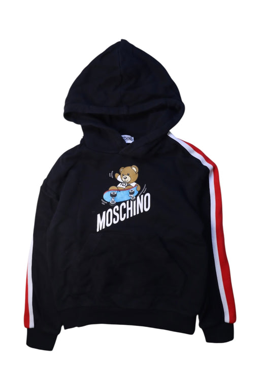 A Black Hooded Sweatshirts from Moschino in size 8Y for neutral. (Front View)