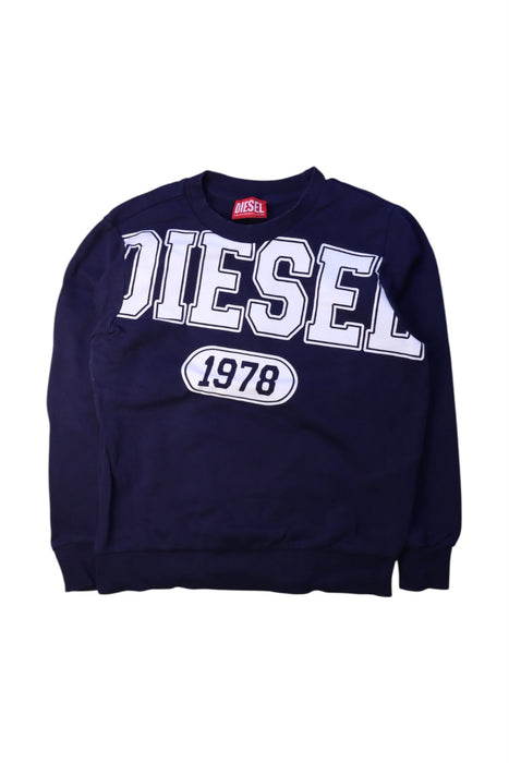 A Navy Crewneck Sweatshirts from Diesel in size 10Y for neutral. (Front View)